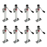 Bulldog 8-pack 2K snap ring swivel trailer jack with 15-inch lift, corrosion resistant