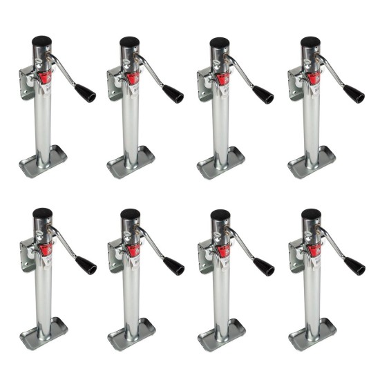 Bulldog 8-pack 2K snap ring swivel trailer jack with 15-inch lift, corrosion resistant