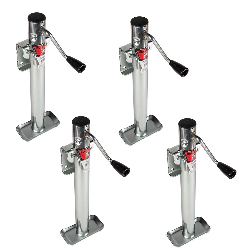 Bulldog 2,000 lb sidewind snap ring swivel trailer jack 15″ lift corrosion resistant