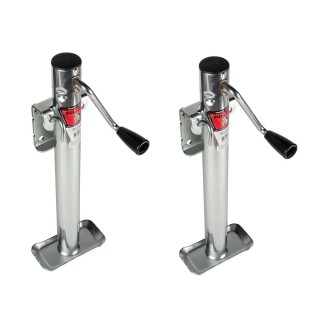 Pair of BULLDOG 2K Snap Ring Swivel Trailer Jacks 15″ Sidewind Corrosion-Resistant