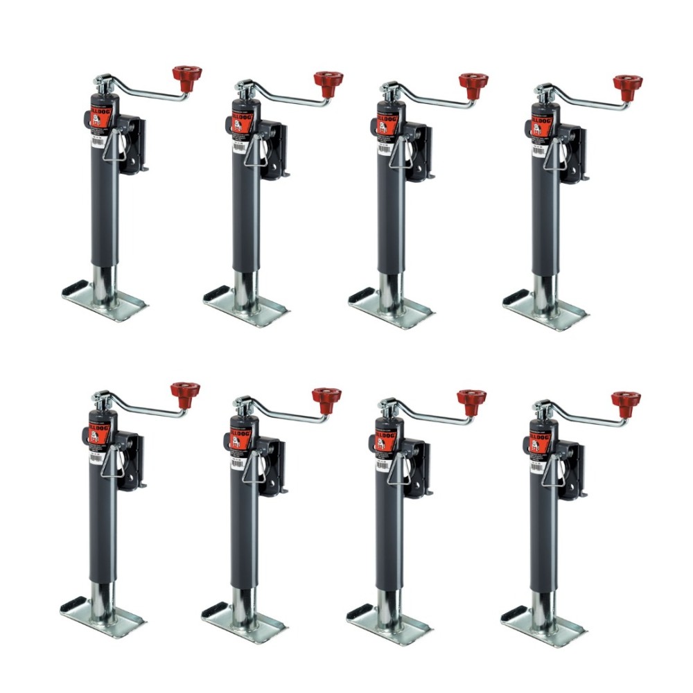 Bulldog 8-Pack 2K Topwind Snap Ring Swivel Trailer Jack with Footplate