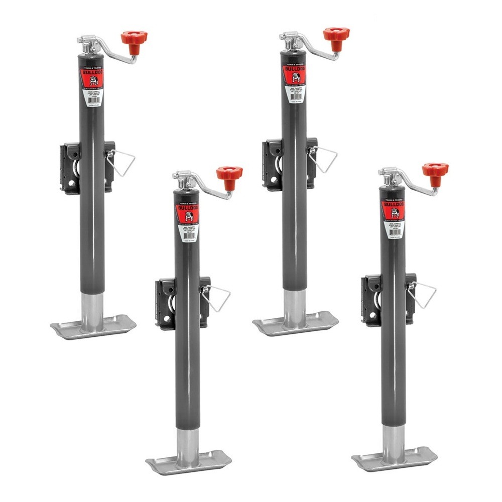 Bulldog 2K Snap Ring Swivel Trailer Jack 15 Inch Topwind Weld-On Footplate – Pack of 4