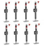 Bulldog 2,000 lb Snap Ring Swivel Trailer Jack 15-inch Topwind with Footplate – Pack of 8