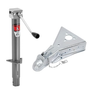BULLDOG 3K Round A-Frame Trailer Jack 13 Inch Lift 15K Cast Head Coupler BULLDOG 3K Round A-Frame Trailer Jack with 13 Inch Lift and 15K Cast Head Coupler