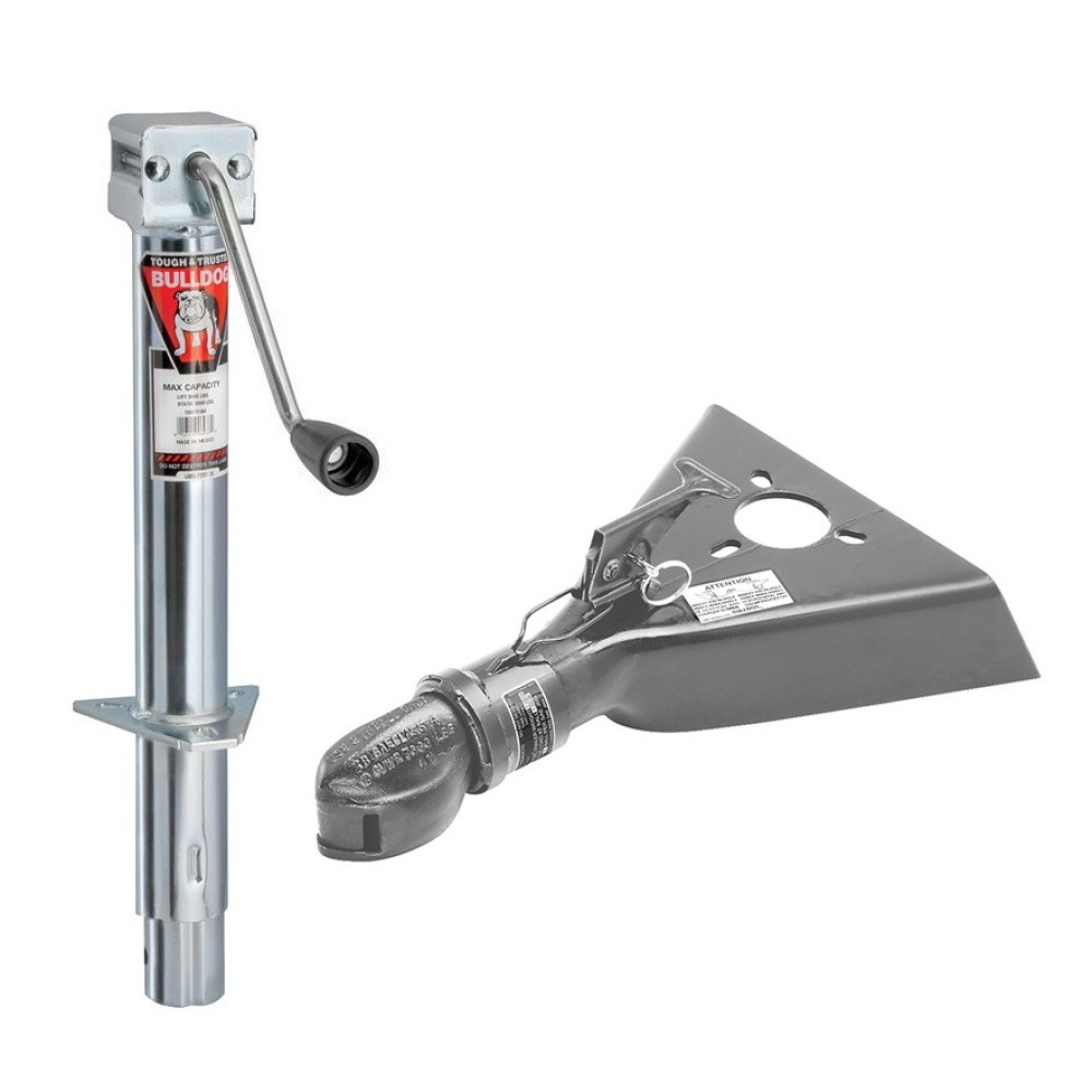 Bulldog 3K A-Frame Trailer Jack with 7K Collar-Lok Coupler for 2 Inch Ball