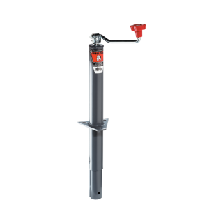 BULLDOG 2,000 lb A‑Frame Round Topwind Trailer Jack + 15K Cast Head Coupler BULLDOG 2K Topwind A‑Frame Round Trailer Jack 15″ Lift with 15K Cast Head Coupler