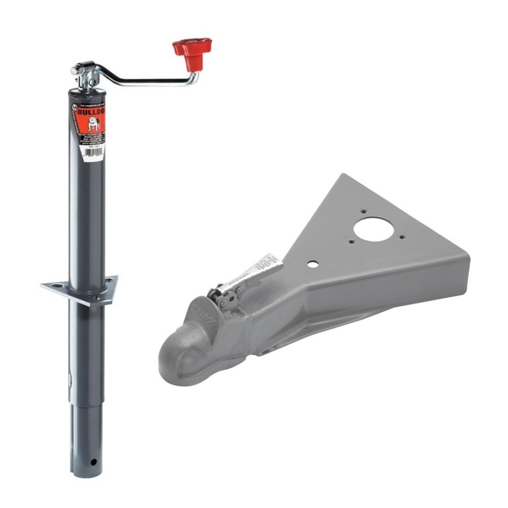 Bulldog 2K Round A‑Frame Topwind Jack with 8K Collar‑Lok Coupler Bulldog 2K Round A‑Frame Topwind Trailer Jack and 8K Collar‑Lok Coupler