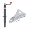 BULLDOG 2,000 lb A‑Frame Round Topwind Trailer Jack + 15K Cast Head Coupler BULLDOG 2K Topwind A‑Frame Round Trailer Jack 15″ Lift with 15K Cast Head Coupler