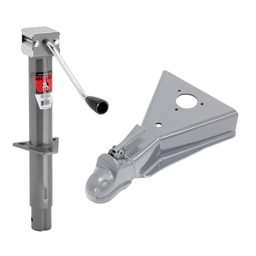 Bulldog 2K A-Frame Jack with 15K Cast Wedge-Latch Coupler for 2-5/16" Trailer Ball Bulldog 2K A-Frame Trailer Jack and 15K Wedge-Latch Cast Coupler for 2-5/16" Ball