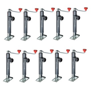 Bulldog 10-Pack 2,000 lb Round Swivel Trailer Jack 10″ Topwind Bulldog 10-Pack 2K Round Pipe Mount Swivel Trailer Jack 10 Inch Topwind