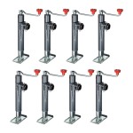 BULLDOG 8-Pack 2K Round Swivel Trailer Jack Topwind 10in Lift BULLDOG 2K Round Pipe Mount Swivel Trailer Jack 10 Inch Lift – 8 Pack