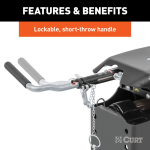 CURT Q20™ 20,000 lb 5th wheel hitch double jaw above-bed rails CURT Q20™ 5th wheel hitch 20K GTW double jaw fixed above-bed rails