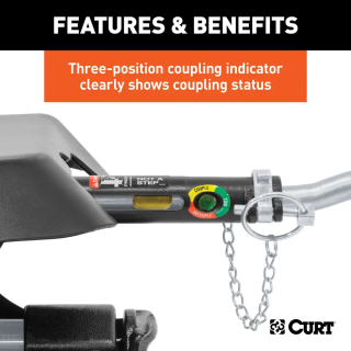 CURT Q20™ 20,000 lb 5th wheel hitch double jaw above-bed rails CURT Q20™ 5th wheel hitch 20K GTW double jaw fixed above-bed rails