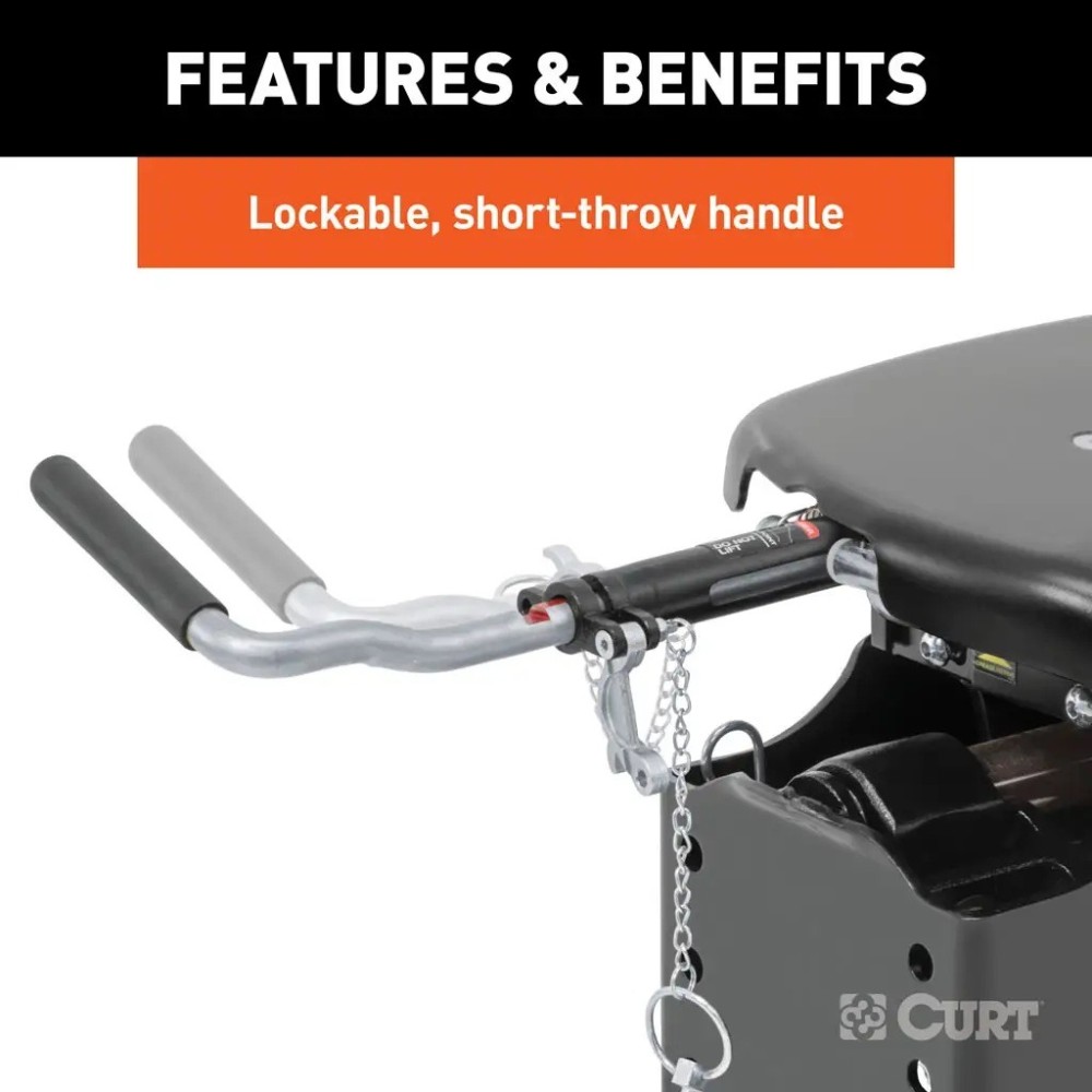 CURT Q24 5th Wheel Hitch 24K GTW Dual Jaw with Spherical Axial Bearing
