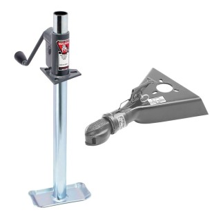 Bulldog A-Frame Jack & 15K Collar-Lok Coupler Trailer Bundle Bulldog 750 lb A-Frame Trailer Jack with Disc Foot and 15K Collar-Lok Coupler