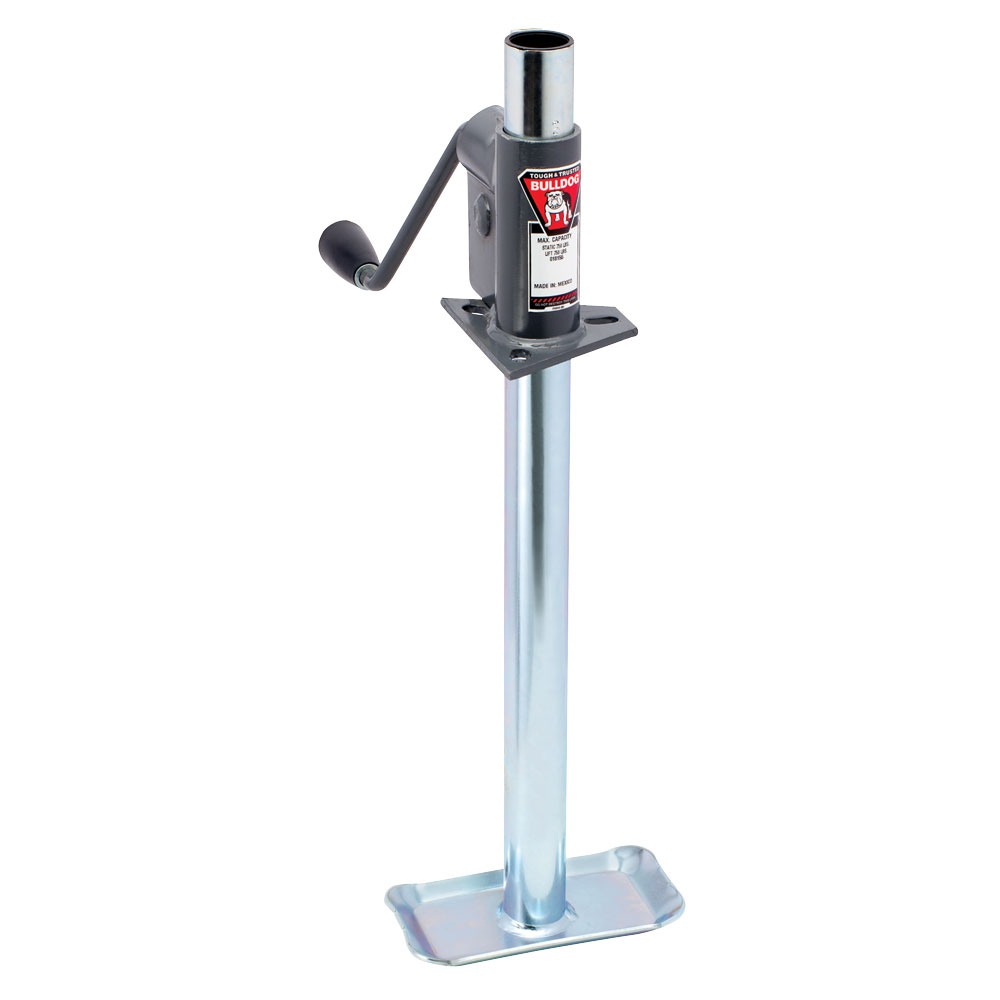 Bulldog 750 lb A-Frame Trailer Jack & Collar-Lok Coupler Bundle Bulldog 750 lb A-Frame Trailer Jack with Bracket Disc Foot and 12.5K Collar-Lok Coupler