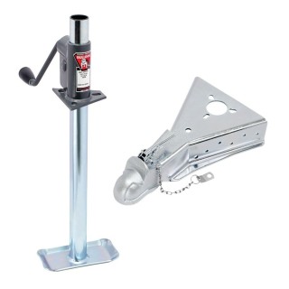 Bulldog 750 lb A-Frame Jack with 15K Cast-Head Coupler Bulldog 750 lb a-frame trailer jack with bracket disc foot and 15K cast head coupler 2-5/16 ball