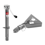 Bulldog 5K A-Frame Trailer Jack 15" Lift Sidewind and 5K Collar-Lok Coupler Bulldog 5K A-Frame Trailer Jack and 5K Collar-Lok Coupler Bundle for 2" Ball