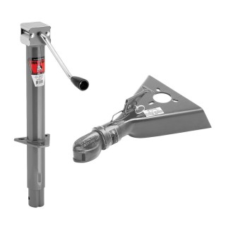 Bulldog 5K Jack & 7K Collar‑Lok Coupler Trailer Bundle Bulldog 5K A‑Frame Trailer Jack with 7K Collar‑Lok Coupler – 15″ Lift Side‑Wind Bundle