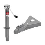 Bulldog 5K Trailer Jack & 8K 2" Coupler – Heavy‑Duty A‑Frame Kit bulldog 5k a‑frame trailer jack with 15 inch side‑wind lift and 8k 2 inch ball coupler bundle