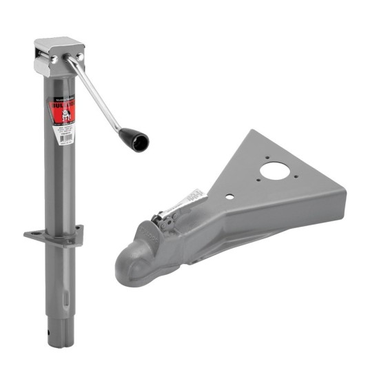 Bulldog 5K Trailer Jack & 8K 2" Coupler – Heavy‑Duty A‑Frame Kit bulldog 5k a‑frame trailer jack with 15 inch side‑wind lift and 8k 2 inch ball coupler bundle