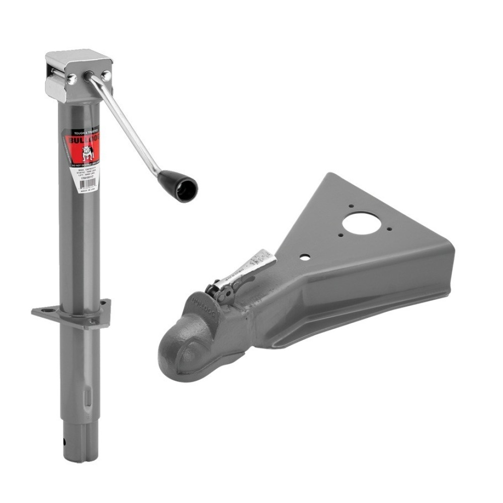 Bulldog 5K Jack & 12.5K Coupler Bundle | Heavy‑Duty A‑Frame Trailer Kit Bulldog 5K A‑Frame Trailer Jack with 12.5K Wedge‑Latch Coupler Bundle – 2‑5/16 Ball