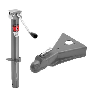 Bulldog 5K Jack & 12.5K Coupler Bundle | Heavy‑Duty A‑Frame Trailer Kit Bulldog 5K A‑Frame Trailer Jack with 12.5K Wedge‑Latch Coupler Bundle – 2‑5/16 Ball