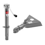 Bulldog 5K A-Frame Jack 15 inch Lift and 7K Collar-Lok Coupler Bulldog 5K Round A-Frame Trailer Jack 15 inch Lift with 7K Collar-Lok Coupler for 2 inch Ball