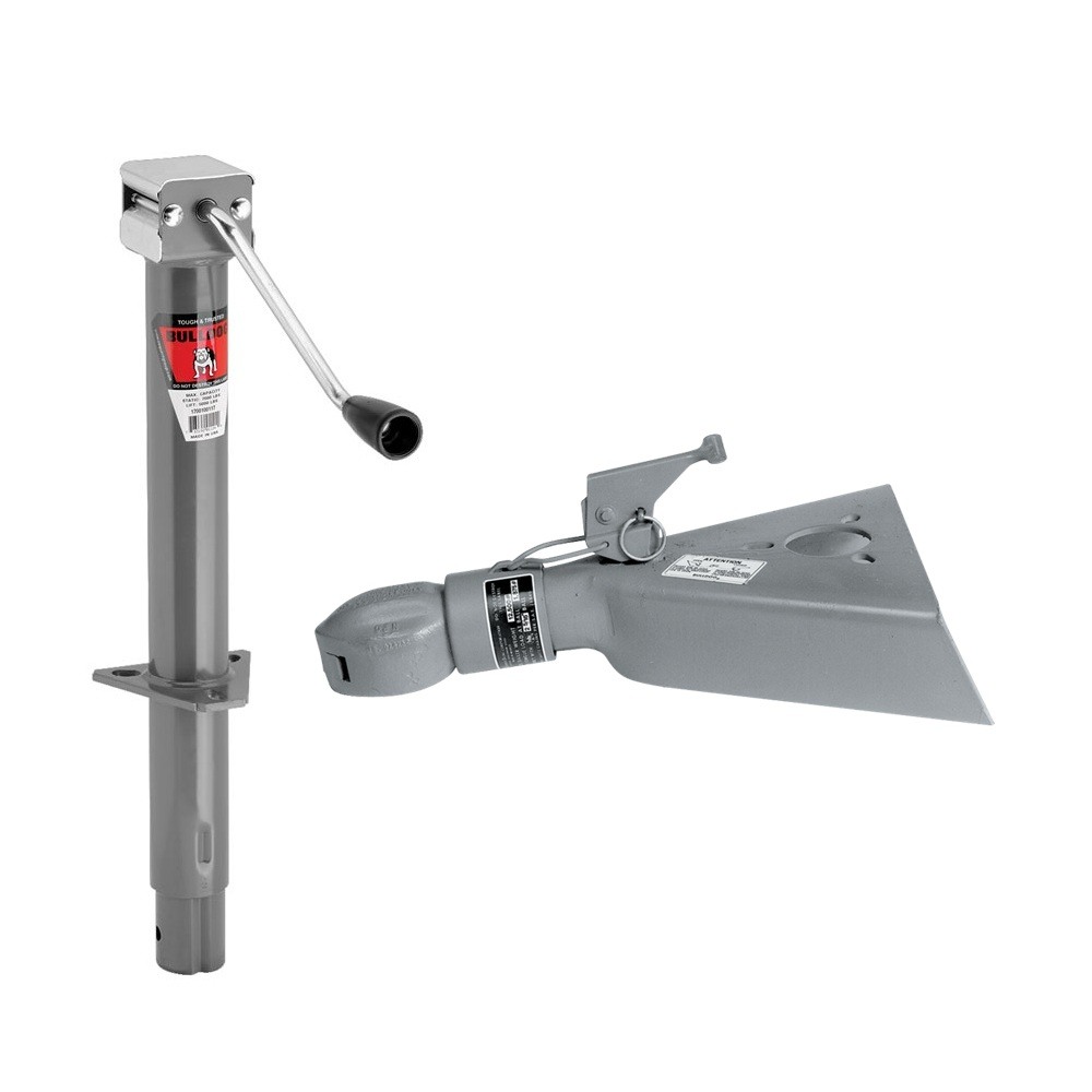 Bulldog 5K A-Frame Jack & 12.5K Collar-Lok Coupler Bundle Bulldog 5K A-Frame Sidewind Trailer Jack with 12.5K Collar-Lok Coupler