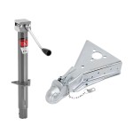 Bulldog 5K A-Frame Sidewind Jack & 15K Cast Head Coupler Bundle bulldog 5k a-frame sidewind trailer jack with 15k cast head coupler