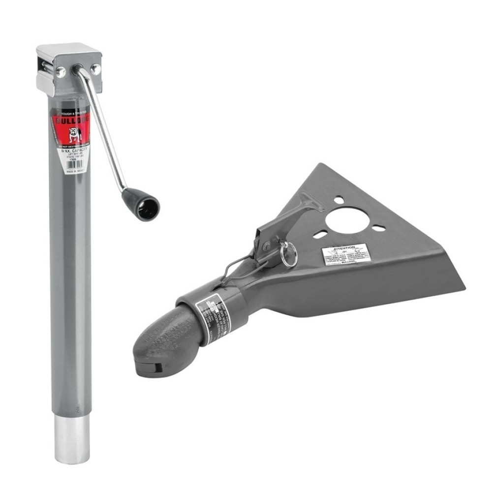 Bulldog 5K A-Frame Trailer Jack and 5K Collar-Lok Coupler for 2" Ball Bulldog 5K A-Frame Trailer Jack with 5K Collar-Lok Coupler for 2" Ball