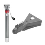 Bulldog 5K A-Frame Trailer Jack & 12.5K Cast Head Coupler Bundle Bulldog 5K A-Frame Trailer Jack Sidewind 15" Lift and 12.5K Cast Head Coupler for 2-5/16" Ball - Trailer Accessories Bundle