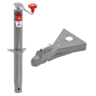 Bulldog 5K A-Frame Trailer Jack with 15 inch Topwind Lift and 8K Weld-On Coupler for 2 inch Ball