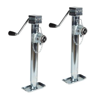 Bulldog 5,000 lb Sidewind Pipe Mount Swivel Jack – 15 Inch Lift Bulldog 5K Pipe Mount Swivel Trailer Jack with Sidewind Handle and 15" Lift