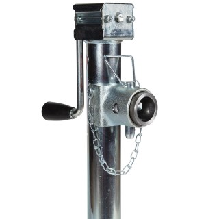 Bulldog 5,000 lb Sidewind Pipe Mount Swivel Jack – 15 Inch Lift Bulldog 5K Pipe Mount Swivel Trailer Jack with Sidewind Handle and 15" Lift