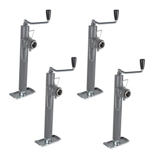 Bulldog 5K Topwind Pipe Mount Swivel Trailer Jack Set – 4-Pack with 10" Lift