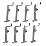 Bulldog 8x 5K Round Pipe Mount Swivel Trailer Jacks with Topwind Handle and 10" Lift Bulldog 5K Pipe Mount Swivel Trailer Jack with Topwind Handle – 8-Pack, 10 Inch Lift