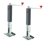 Bulldog 10K square trailer jack topwind 15-inch lift footplate, 2-pack