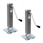 Bulldog 10K square trailer jack sidewind 10 inch lift with footplate