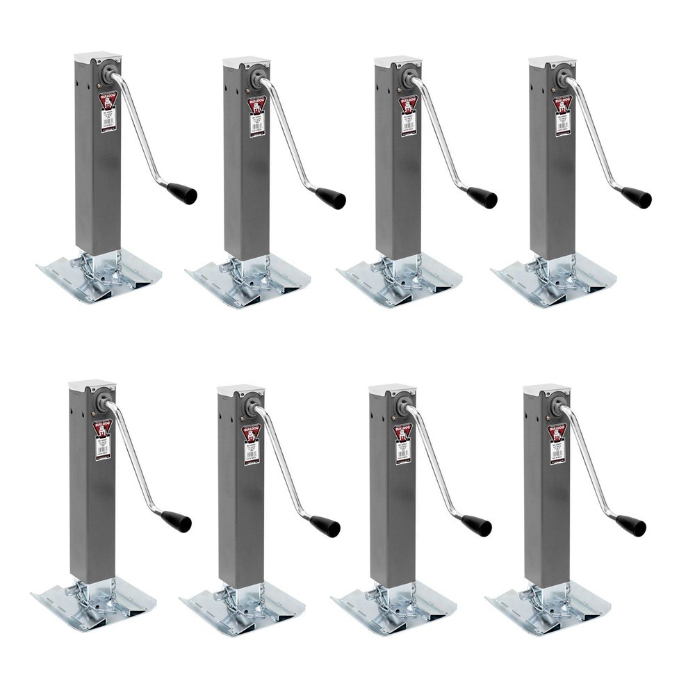Bulldog 8-Pack 10K Sidewind Square Trailer Jack 10″ Lift Footplate Bulldog 10,000 lb Sidewind Square Trailer Jack with Footplate & 10″ Lift (8-Pack)