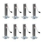 Bulldog 8-Pack 10K Sidewind Square Trailer Jack 10″ Lift Footplate Bulldog 10,000 lb Sidewind Square Trailer Jack with Footplate & 10″ Lift (8-Pack)