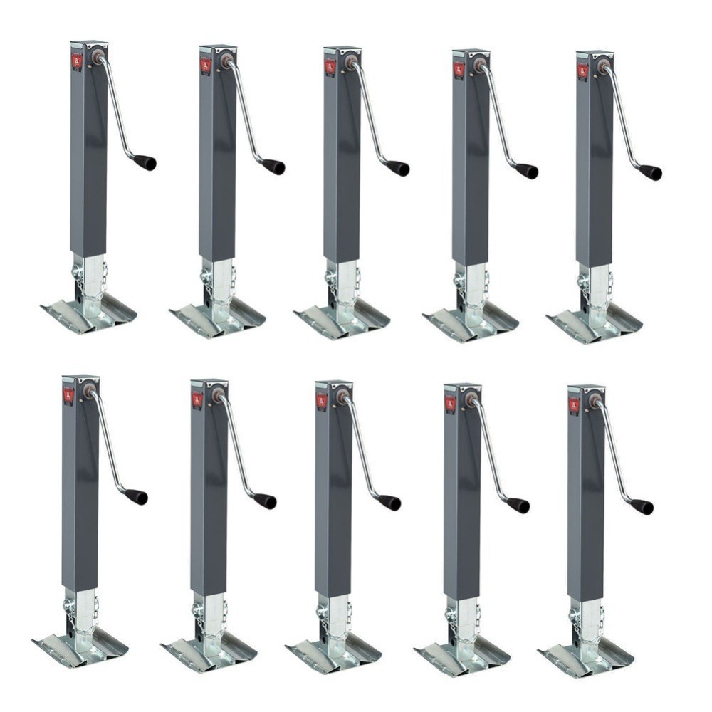 Bulldog 10K Square Trailer Jack 15″ Sidewind Footplate Bundle Bundle of ten Bulldog 10K square trailer jacks with 15 inch sidewind lift and footplate