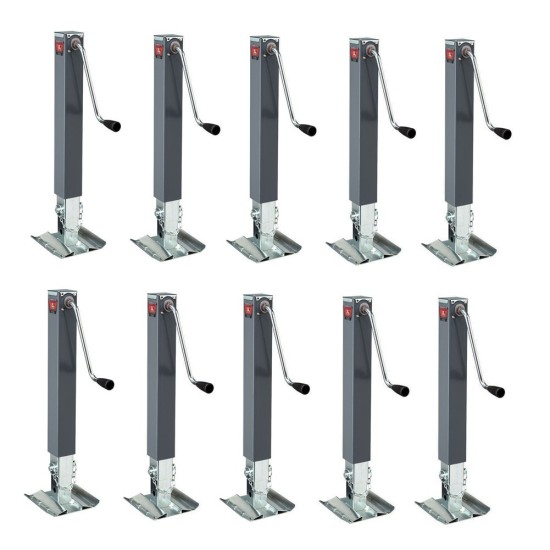 Bulldog 10K Square Trailer Jack 15″ Sidewind Footplate Bundle Bundle of ten Bulldog 10K square trailer jacks with 15 inch sidewind lift and footplate