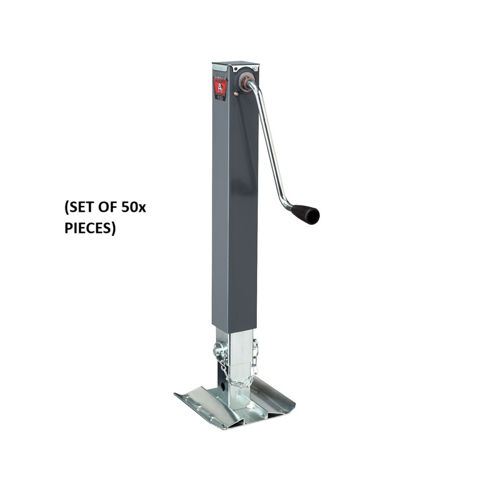 Bulldog 10K Square Trailer Jack with Footplate and Sidewind Handle – 15" Lift