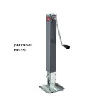 Bulldog 10K Square Trailer Jack with Footplate and Sidewind Handle – 15" Lift
