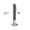 Bulldog 10K Weld-On Square Trailer Jack with 15" Travel and Footplate Bulldog 10K Square Trailer Jack with Footplate and Sidewind Handle – 15" Lift