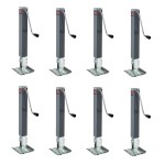 8× Bulldog 10,000 lb Sidewind Square Trailer Jack 15″ Lift Footplate Bundle Bundle of 8 Bulldog 10K Square Trailer Jacks with 15 Inch Sidewind Lift and Footplate