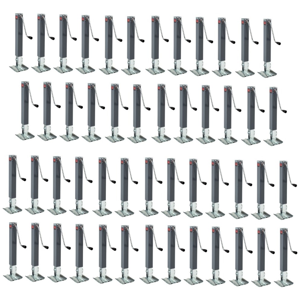 Bulldog 10K Square Trailer Jack with Footplate and Sidewind Handle – 15" Lift