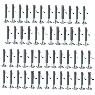Bulldog 10K Weld-On Square Trailer Jack with 15" Travel and Footplate Bulldog 10K Square Trailer Jack with Footplate and Sidewind Handle – 15" Lift
