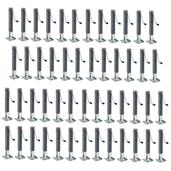 Bulldog 10K Square Trailer Jack with Footplate and Sidewind Handle – 15" Lift